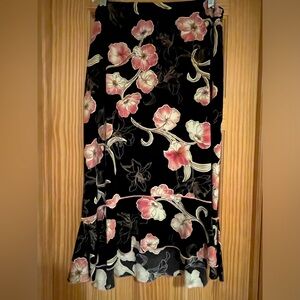 Susan Lawrence High-Low Hem Printed Skirt